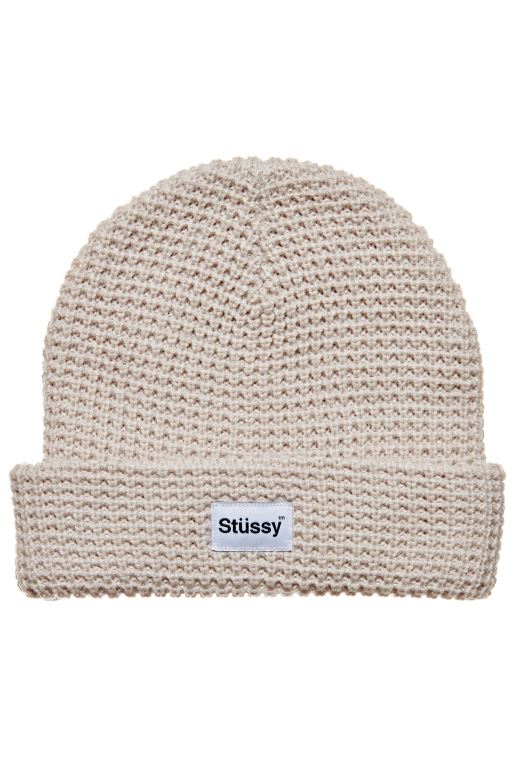 Stussy Mens Trademark Waffle Beanie Hats Brown - BEIHC0571